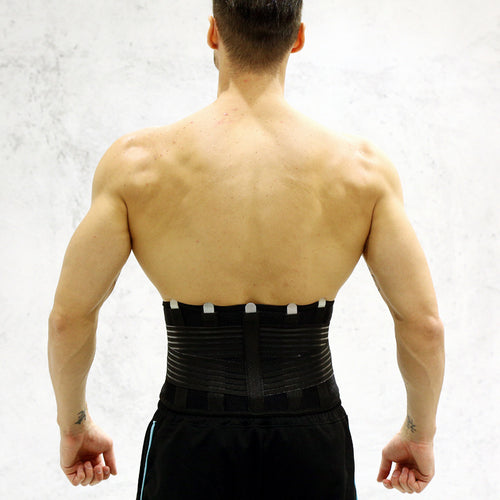 着脱可能なスポーツ・フィットネス用サポーター スチールベルト仕様 メッシュ素材で通気性抜群 腰をしっかり固定するバックプロテクター
