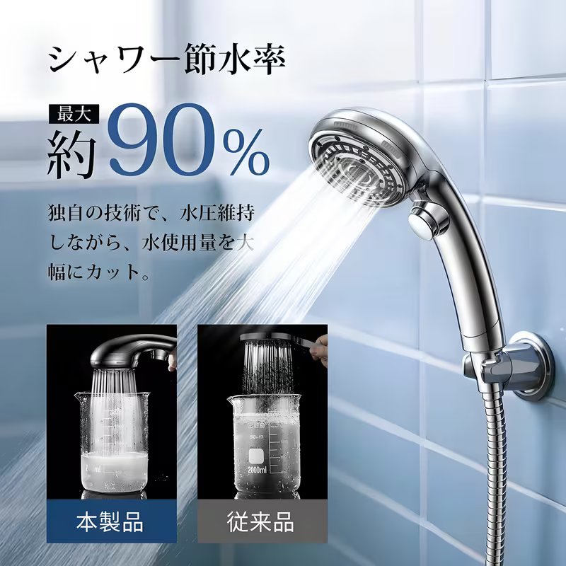 マイクロナノバブルシャワーヘッド